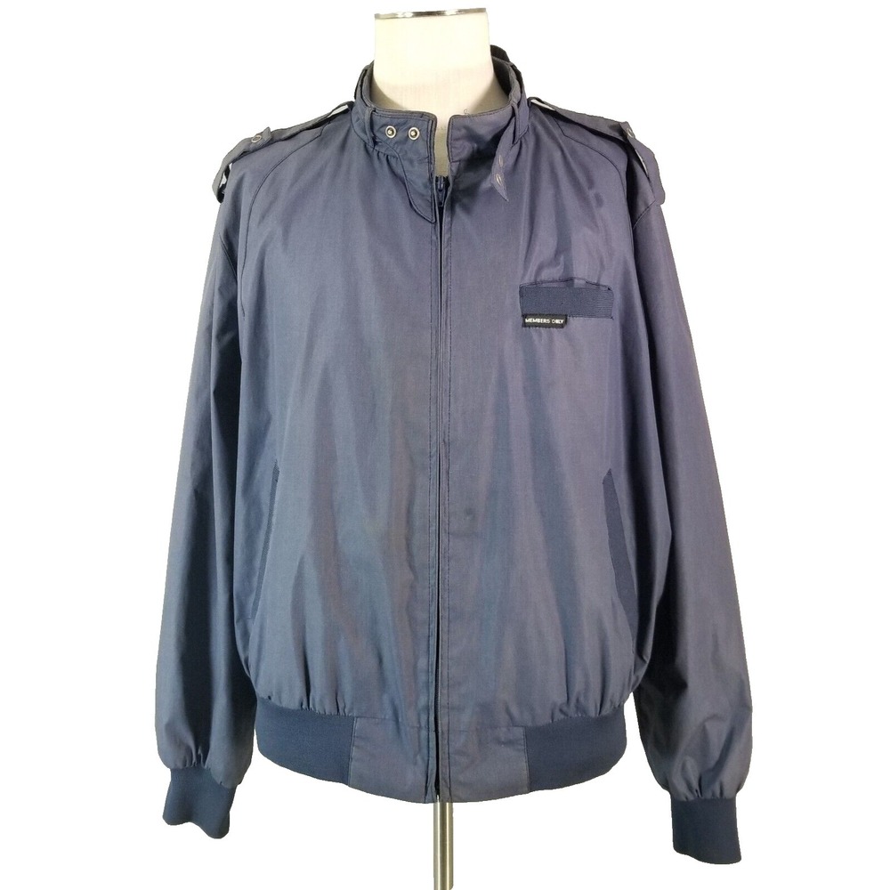 Members Only jacket men's 2XL XXL extra large Blue vintage hong Kong‎ Cafe Racer